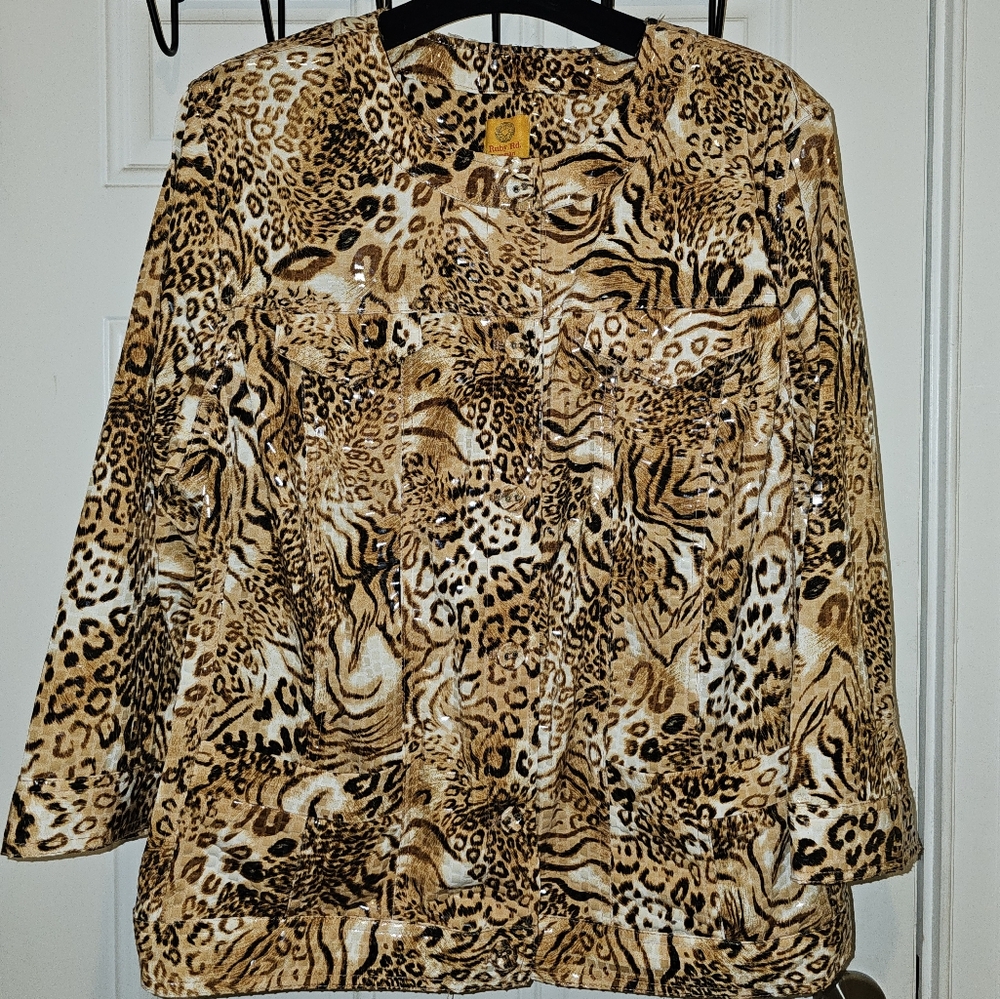 RUBY RD Women's Size 24W Jacket/Coat Sparkly Excellent Condition